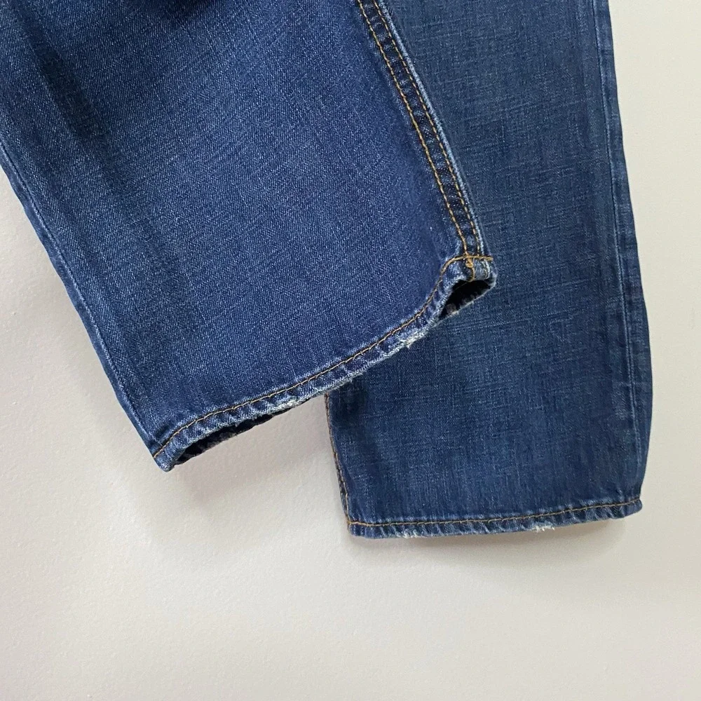 BKE Derek Straight Leg Jeans‎ Men's 36R 36x32 Dark Blue Wash Denim Button Fly